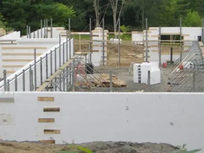 footprint of building being built