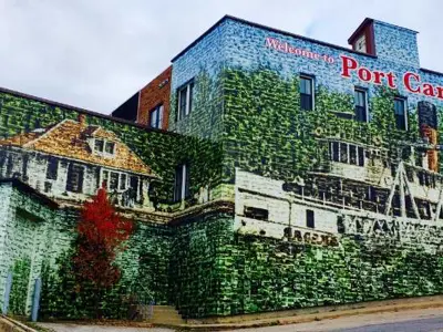 The Port Carling Mural - a Large Mural on the Exterior of a Building in Downtown Port Carling