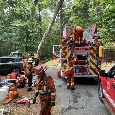 firefighter looking at fire